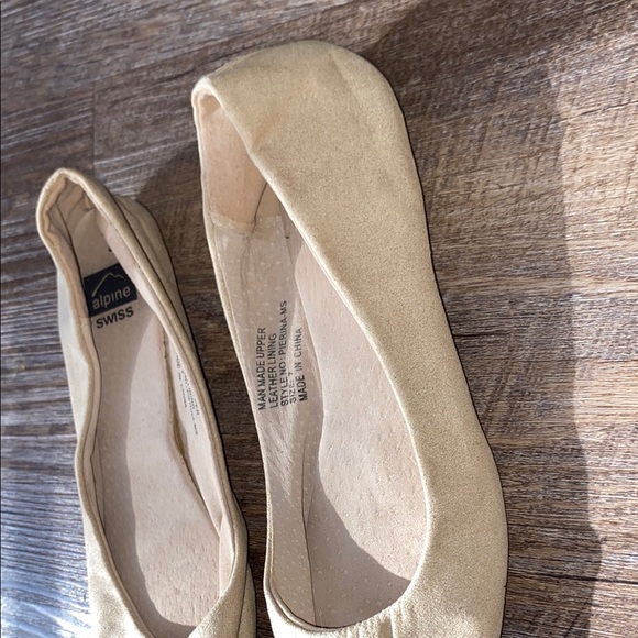 Alpine Swiss Beige Ballet Flats - Picture 3 of 7